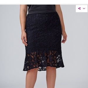 NWT Lane Bryant midi lace skirt